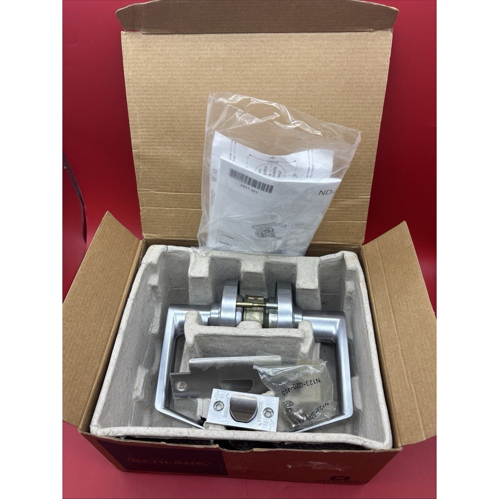 Schlage Passage Lever Lockset ND10S RHO 626 Silver 13-248 Spring Latch